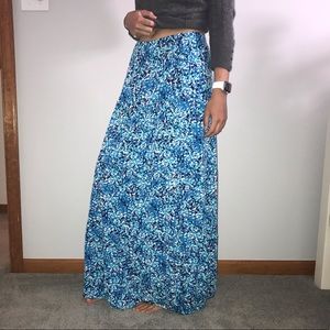 spotted maxi skirt